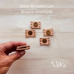Base de cuero y Broche...
